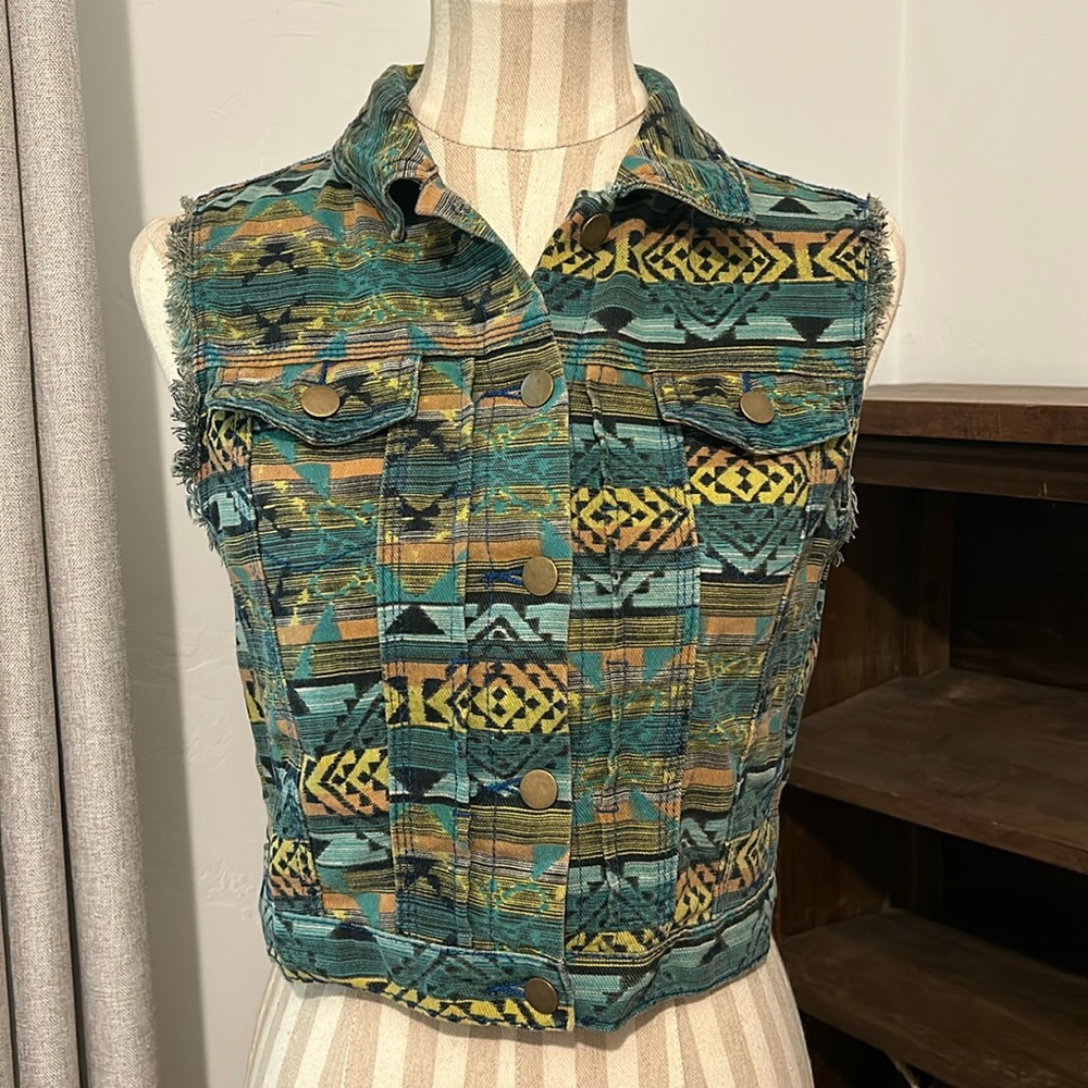 Multi Color Patterned Jacket Tank - image 1